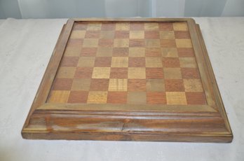 (#10) Franco Taccri Wood Framed Checker Chess Board Game