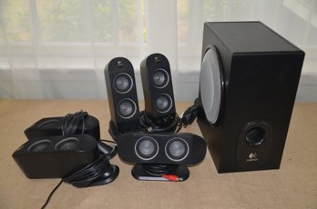 (#44) Logitech Speaker System ( Rear Right, Left And Center ) - Not Tested