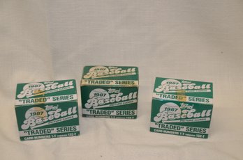 275)  3 Boxes Of 1987 Topps Baseball Traded Complete Factory Set 1-T-132T ( Not Counted)