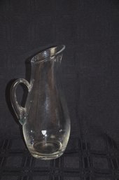 46) Orrefors Sweden Clear Glass Water Juice Pitcher 11'H