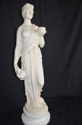 8) Vintage Alabaster Goddess Sculpture Statue 31'H Italy