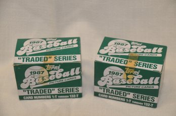 276)  2 Boxes Of 1987 Topps Baseball Traded Complete Factory Set 1-T-132T ( Not Counted)