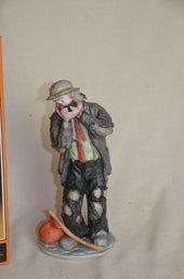 42) EMMETT KELLY Jr.  Clown TOOTHACHE Porcelain Figurine Flambro Signed #11090/12000 With Box 10'H
