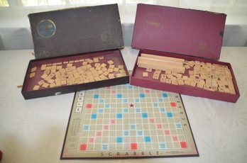 (#15) Scrabble Board Games Selchow & Righter Co. Set Of 2 (pieces Not Counted)