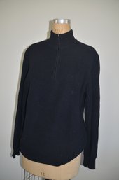 Mens Calvin Klein Cotton Pull Over 1/2 Zipper Sweater Large