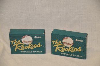 283) 2 Sets Of Don Russ The Rookies 1986 Puzzle And Playing Cards 15 Piece Puzzle And 56 Cards