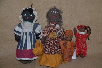 (#61) Handmade Dolls From Around The World ( 4 Dolls )