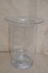 (#44) Glass Hurricane Candle Holder 11'H