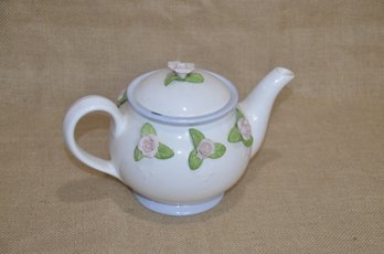 (#76) Porcelain Tea Pot With Delicate Roses Detail By Telaflora Gift