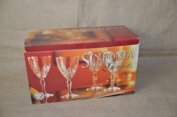 (#141) Goblet Crystal Wine 8 Glasses In Box