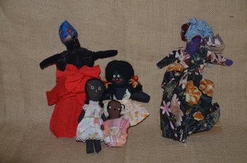 (#62) Handmade Dolls From Around The World 5 Dolls