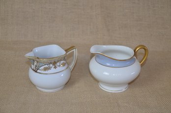 (#111) Vintage Porcelain Creamer Pitcher ~ Syracuse China 4' ~ Hand Painted Noritake Japan 3.25'
