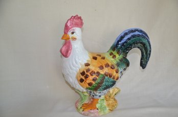 30) Multi Colored Porcelain Rooster Approx. 15'H