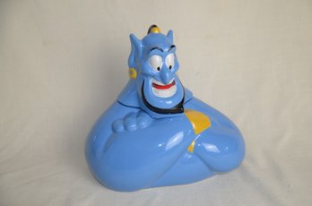 48) Walt Disney Aladdin Genie Ceramic Cookie Jar 11x11