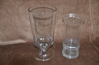 (#23) Lot Of 2 Glass Vases 12' Height And 10'Height