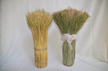 126) Dried Wheat Arrangement Decorative Home Decor