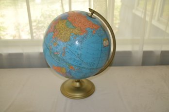 (#27) World Globe Table Metal Stand Crams Imperial