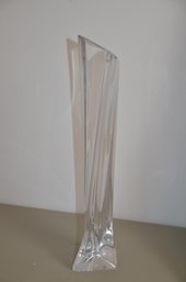 (#21) Kosta Boda Crystal Glass Vase 16.5'H