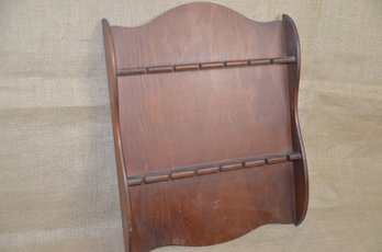 (#69) Wood Tea Spoon Display Case