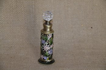 (#222) Perfume Lavender Floral  Metal Enamel Bottle