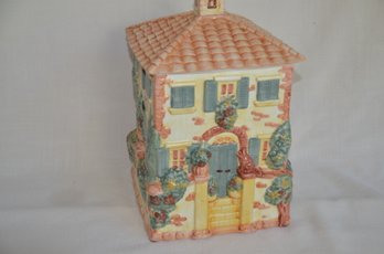 35) Tuscan Landscape Cookie Jar Ceramic 13'H By Certified International