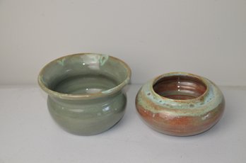 (#10B) Handmade Pottery Planters 4' Height And 3' Height