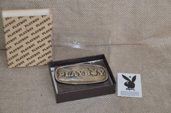 (#59) Vintage Playboy Buckle With Box