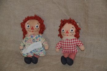 (#193) Vintage 7' Mini Raggedy Ann And Andy Doll