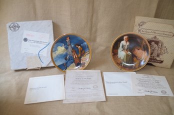 (#13) Norman Rockwell Knowles Decorative Plate ~ Reminiscing In The Quiet ~ Waiting On The Shore