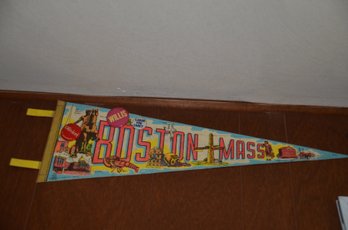 208) Boston Mass. Banner ( Extra Pins Included)