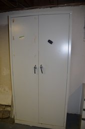 (#348) Metal Storage Cabinet 36x18x72