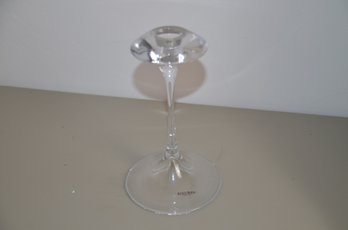 (#28) Kosta Boda Crystal Glass Candle Stick Holder 7.5'H