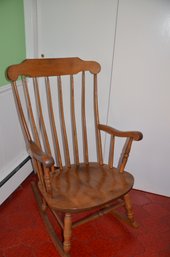 (#33) S. Bent & Bros. Vintage Colonial Wood Rocking Chair