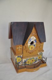 39) Bird House Tile Detail Design Tin Roof 15.5'H Heavy