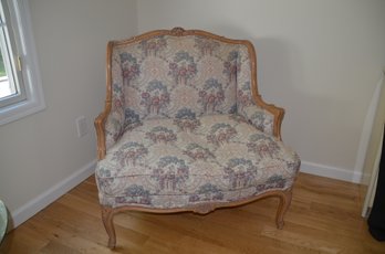 17) French Provincial Lounge Settee Wing Chair Down Seated Cushion