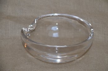 (#89) Elsa Peretti For Tiffany 1980's Clear Hand Blown Crystal Thumbprint Bowl 7.5'