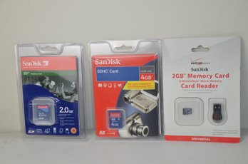 (#18B) San Disk SD Memory Card 20 GB ~ 4GB SDHC Card ~ Card Reader Mobile Mate 2GB