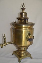 42) Antique Russian Brass Samovar Approx. 18'H