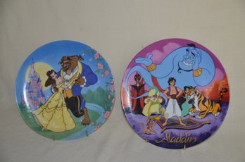 60) Disney Aladdin And Beauty & The Beast Decorative Plates 9'