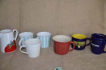 (#299) Assorted Coffee Mugs And Creamer (1)