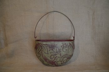 (#235) Decorative Tin Wall Hanging Basket