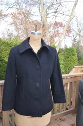 (#119EL) Calvin Klein Wool Cashmere Peacoat Made In Bulgaria Small