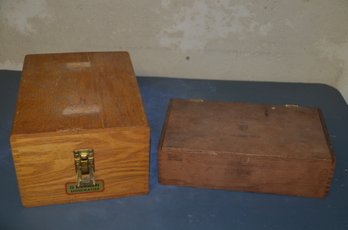 (#358) Vintage Griffin Shinemaster Shoe Shine Box Wood Box And Cigar Box