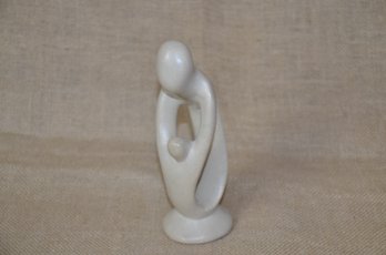 (#140) Genuine Besmo Kenya Hand Carved Stone Mother And Child Figurine Statue 6.5'