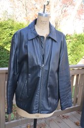 Mens Jos A Bank Leather Jacket Size Large ( See Condition Notes )