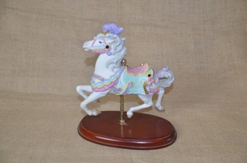(#148) Lenox Porcelain Carousel Horse Figurine Statue 10'H