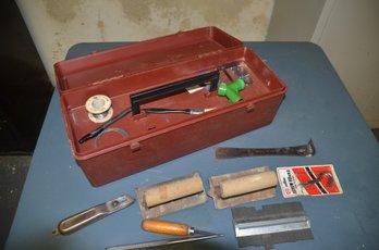 (#368) Plastic Tool Box ( No Clips ) With Tool Accessories