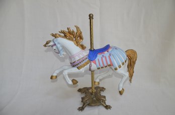 150) Tobin Fraley The American Carousel Horse Ceramic On Brass Stand