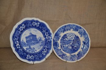 (#24) Blue & White W.T. Copeland England Plate 10.5' ~ HB Japan 9' Plate