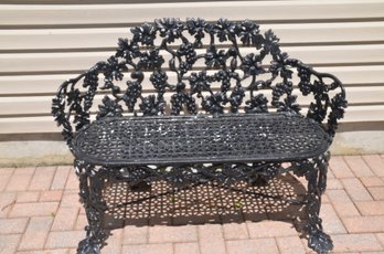 28) Cast Iron Metal Bench